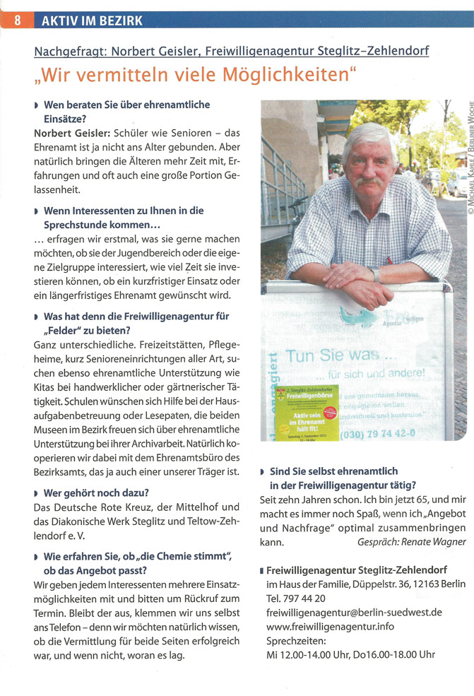 Interwiev mit Herrn Norbert Geisler