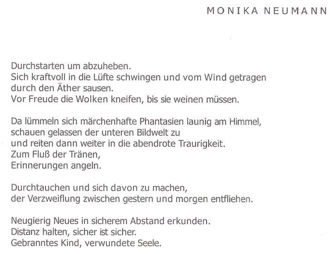 Gedicht von Monika Neumann - www.monikaneumann.de